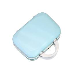 lmoikesz Make up Tasche Reisekoffer Gepäcktasche Große Kapazität ABS Stoßfester Container Aufbewahrung Handtasche Modische Kosmetik, Himmelblau von lmoikesz