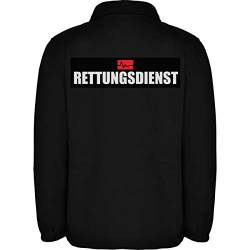 Rettungsdienst Herren Fleece Jacke Jacket Pullover Full Zip L17 black (L) von loco