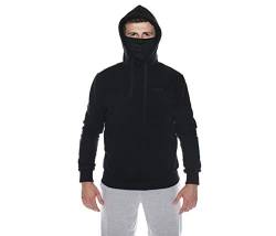 loco Ninja Ultras Hooligan ACAB Riot Kapuzenpullover mit eingearbeiteter Sturmhaube L13 (L) von loco