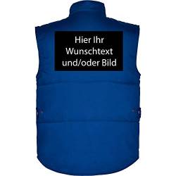 loco Personalisierte Herren Arbeitsweste mit Ihr Wunschtext und/oder Bild L35 (Blau (Royal), XXL) von loco