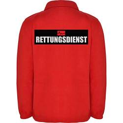 loco Rettungsdienst Herren Fleece Jacke Jacket Pullover Full Zip L17 red (XL) von loco