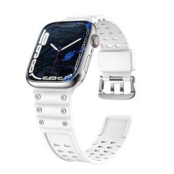 Mode Sport Band kompatibel mit Apple Watch Bands 42mm 44mm 45mm, weiche TPU Armbänder für Frauen Männer von lopolike