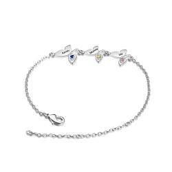 lorajewel Mama Geschenk Personalisiertes Armband Damen Schmetterlingsarmband mit Namen und Geburtstagsstein Silber Muttertag Weihnachten Valentinstag Schmuck von lorajewel