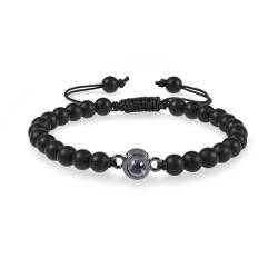 lorajewel Personalisiert Armbänder mit Foto Projektion Benutzerdefinierte Geflochtene Armbänder für Männer Armbänder für Männer Armbänder für Paare (style5) von lorajewel