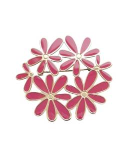 Brosche Anstecknadel Blume Blumen Frühling Pink - Gold von lordies