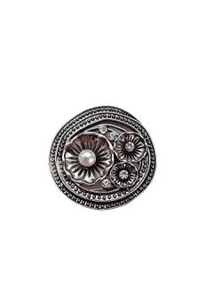 Brosche Magnetbrosche Schal Bekleidung Poncho Textilschmuck Blume Perle Strass Antik Silber von lordies