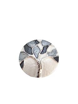 Brosche Magnetbrosche Schal Bekleidung Poncho Textilschmuck Lebensbaum Silber - Grauetöne von lordies