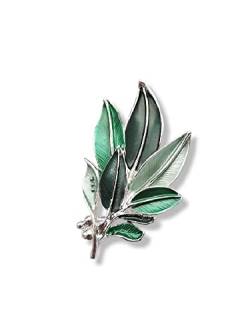 Brosche Magnetbrosche Schal Clip Bekleidung Poncho Taschen Stiefel Blatt Blätter Grün von lordies