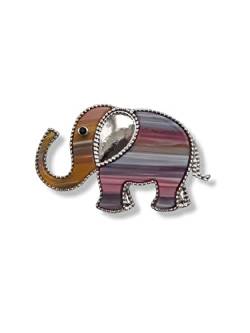 Brosche Magnetbrosche Schal Clip Bekleidung Poncho Taschen Stiefel Elefant Silber - Mehrfarbig von lordies