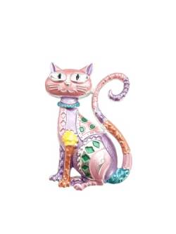 Brosche Magnetbrosche Schal Clip Bekleidung Poncho Taschen Stiefel Katze Rosa von lordies