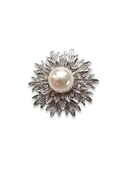 Brosche Magnetbrosche Schal Clip Bekleidung Poncho Taschen Stiefel Perle Strass Silber von lordies
