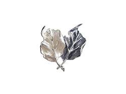 Brosche Magnetbrosche Schal Clip Bekleidung Poncho Taschen Stifel Textilschmuck Blatt Blätter Silber - Grau von lordies