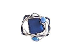 Brosche Magnetbrosche Schal Clip Bekleidung Poncho Taschen Stifel Textilschmuck Silber - Blau von lordies