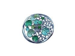 Brosche Magnetbrosche Schal Clip Bekleidung Poncho Taschen Stifel Textilschmuck Silber - Grün von lordies