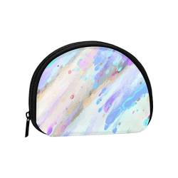 Aquarell spritzender Regenbogen, Brieftasche Shell Make-up Tasche Frauen Aufbewahrungstasche kleine Geldbörse Shell Wechseltasche von losolese