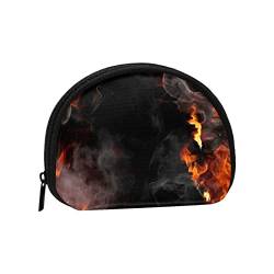 Burning Fire, Geldbörse, Muschel-Make-up-Tasche, Damen-Aufbewahrungstasche, kleine Geldbörse, Muschel-Wechseltasche von losolese