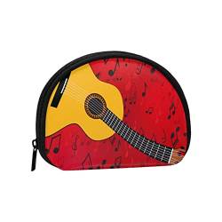 Musik Gitarre Singen Rot, Brieftasche Shell Make-up Tasche Frauen Aufbewahrungstasche Kleine Geldbörse Shell Wechseltasche von losolese
