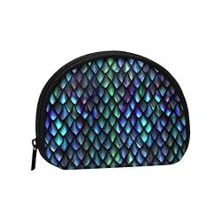 Reptilienhaut 3D-Drachenschuppen, Geldbörse, Muschel-Make-up-Tasche, Damen-Aufbewahrungstasche, kleine Geldbörse, Muschel-Wechseltasche von losolese