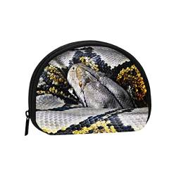 Snake Reticulated Python Camouflage, Portemonnaie Shell Make-up-Tasche Damen Aufbewahrungstasche Kleine Geldbörse Shell Change Pouch von losolese