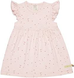 loud + proud Baby-Mädchen Kleid Slub Jersey mit Druck, GOTS Zertifiziert Kinderkleid, Rosé, 86/92 von loud + proud