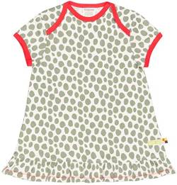 loud + proud Baby - Mädchen Kleid mit Druck, aus Bio Baumwolle, GOTS zertiziziert 6013, Gr. 80 (Herstellergröße: 74/80), Grün (Olive Oli) von loud + proud