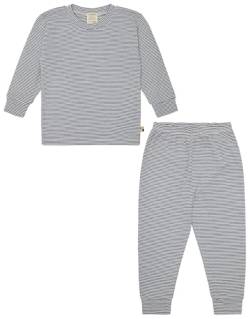 loud + proud Kinder Schlafanzug Pyjama, Streifen aus Bio Baumwolle und GOTS Zertifiziert von loud + proud