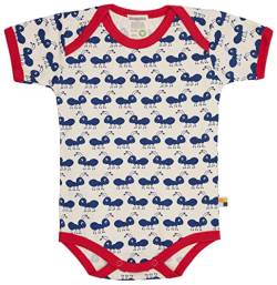 loud + proud Unisex Baby Body Kurzarm Mit Ameisen Print, GOTS Zertifiziert T-Shirt, Ultramarine, 62-68 EU von loud + proud