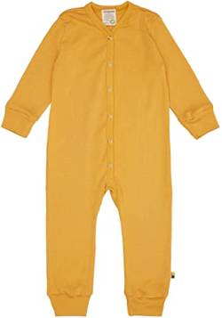 loud + proud Unisex Baby Feinripp, Bio Baumwolle Und GOTS Zertifiziert Schlafoverall, Curcuma, 62-68 EU von loud + proud