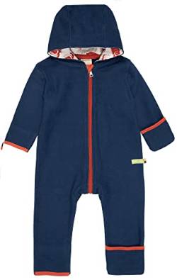 loud + proud Unisex Baby Fleece, GOTS Zertifiziert Overall, Ultramarin, 74/80 von loud + proud