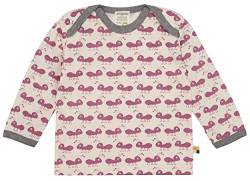 loud + proud Unisex Baby Langarm mit Ameisen Print, Gots Zertifiziert T Shirt, Grape, 74-80 EU von loud + proud