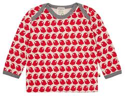 loud + proud Unisex Baby Langarm mit Vogel Print, Gots Zertifiziert T Shirt, Tomato, 62-68 EU von loud + proud
