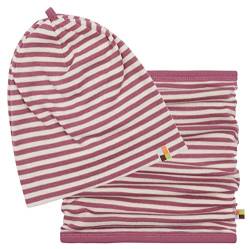 loud + proud Unisex Baby Set Mütze Schlauchschal, Gots Zertifiziert Beanie M tze, Grape, 45-48 EU von loud + proud