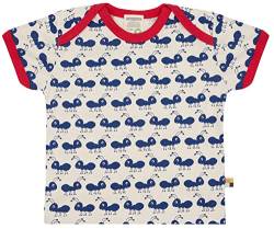 loud + proud Unisex Baby T-shirt mit Ameisen Print, Gots Zertifiziert T Shirt, Ultramarine, 62-68 EU von loud + proud