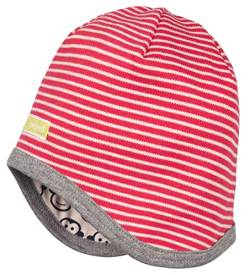 loud + proud Unisex Baby Wendemütze aus Bio Baumwolle, GOTS Zertifiziert Mütze, per Pack Rot (Tomato to), 41/43 (Herstellergröße: 74/80) von loud + proud