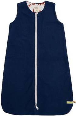 loud + proud Unisex Baby Wendeschlafsack Fleece, GOTS Zertifiziert Kleinkind-Schlafanzüge, Ultramarine, 98/104 von loud + proud