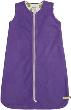 loud + proud Unisex Baby Wendeschlafsack Fleece, GOTS Zertifiziert Kleinkind-Schlafanzüge, Violet, 86/92 von loud + proud