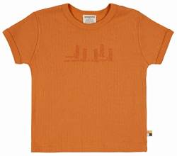 loud + proud Unisex Kinder Derby Rib mit Druck, GOTS Zertifiziert T-Shirt, Carrot, 110/116 von loud + proud