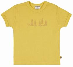 loud + proud Unisex Kinder Derby Rib mit Druck, GOTS Zertifiziert T-Shirt, Gold, 62/68 von loud + proud