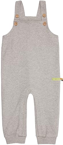 loud + proud Unisex Kinder Interlock, GOTS Zertifiziert Latzhose, Silver, 98-104 EU von loud + proud