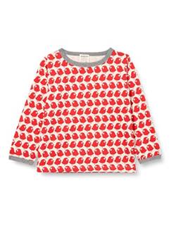 loud + proud Unisex Kinder Langarm mit Vogel Print, Gots Zertifiziert T Shirt, Tomato, 110-116 EU von loud + proud