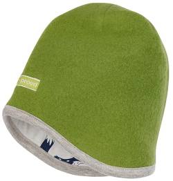 loud + proud Unisex Kinder Lt2 Wollfleece, GOTS Zertifiziert Beanie-Mütze, Grass, 53-54 EU von loud + proud