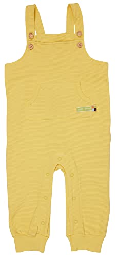 loud + proud Unisex Kinder Rippenstruktur, GOTS Zertifiziert Latzhose, Gold, 62/68 von loud + proud