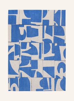 Louis De Poortere Teppich Craft Papercut blau von louis de poortere