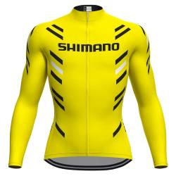 louizumify Pro Herren Radfahren Lange Ärmel Jersey 3 Tasche Reißverschluss Stretch atmungsaktiv und schnell trocken von louizumify