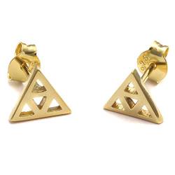 Geek Gaming Ohrstecker, 925 Sterling Silber, Nerd Dreieck Ohrring, Stecker unisex geometrisch von loveyourdiamonds