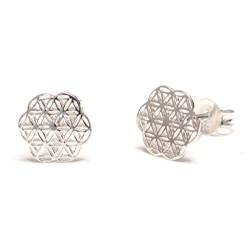 Lebensblume Ohrstecker aus 925 Sterling Silber von loveyourdiamonds