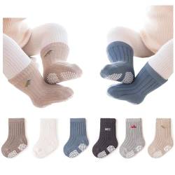 loyboon Baby Baumwolle Anti Rutsch Socken Kleinkind Baby ABS Socken für 0-5 Jahre kinder Mädchen Jungen Stoppersocken Krabbelsocken von loyboon