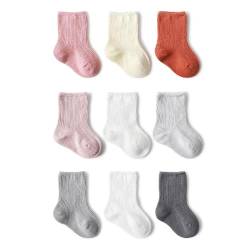 loyboon Kleinkind Baby Socken Unisex Neugeborenes Baby Crew Baumwolle Socken für Säugling Jungen Mädchen Socken 0-6 Monate 6-12 Monate von loyboon