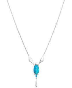 Lucky Brand Turquoise Drop Necklace,Silver,One Size von lucky brand