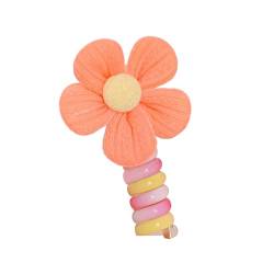 Bunte Telefondraht-Haarbänder für Kinder, Blumen Haarbänder Damen Regenbogen Farben Spiral-Haargummis, Telefonkabel Haargummi elastisch Haarband für Damen und Mädchen von luoluoluo
